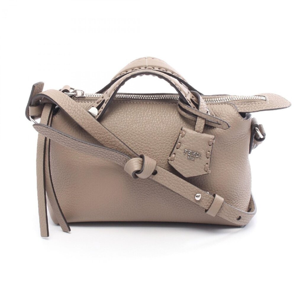 Fendi By The Way Selleria Handbag Leather Beige